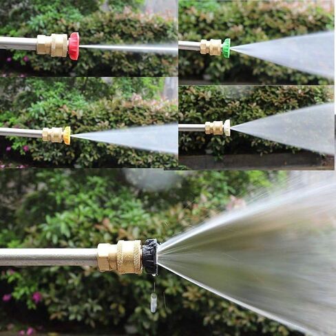 2Pcs White Pressure Washer Spray Nozzle Tip 40 Degree Metal Nozzle Tips, Standard Pressure Washer Parts and Accessories, Pressure Washer Accessories in Kuwait