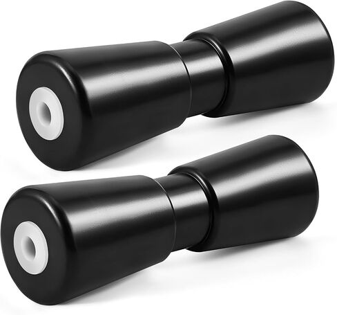 Frienda 2 Pack Heavy Duty 12in Boat Trailer Roller, Robust Rubber Bow Roller, Boat Trailer Accessories Replacement Parts, Black Rubber Shaft Keel in Kuwait