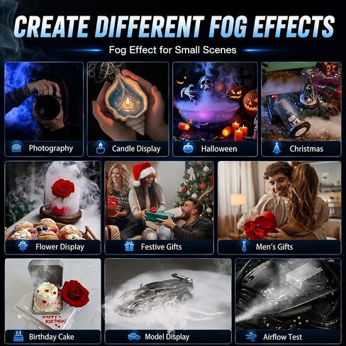 Portable Mini Fog Machine,Handheld Smoke Machine for Outdoor Events DJ Parties Photography,Indoor Stage Effects,Halloween Christmas(Square black) in Kuwait
