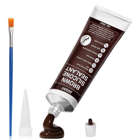 Almond Silicone Caulk, Almond Caulk, 100% Waterproof Sealant for Kitchen & Bathroom, Shrink & Crack Proof Caulking for Tub, Shower, Sink & Window, 30-Min Water Ready, 100ML in Kuwait