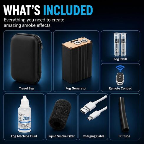 Portable Mini Fog Machine,Handheld Smoke Machine for Outdoor Events DJ Parties Photography,Indoor Stage Effects,Halloween Christmas(Square black) in Kuwait