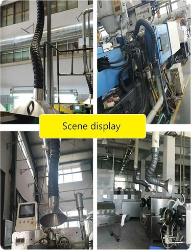 360° Adjustable Flexible Air Duct for Dust Collection, Industrial Workshop & Laboratory Pipe, Hinged Design, 3 x 39.4 Inches, Optimized for Efficient Ventilation in Kuwait