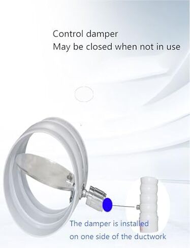 Adjustable Universal Dust Collection Hood for Laser Welding Fume Extraction, Flexible with Valve & Circular Nozzle, Lab Equipment, 5 x 100cm (2 x 39.4) in Kuwait