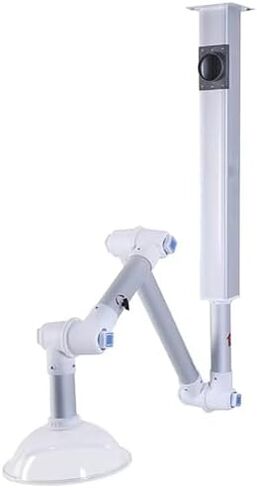 Pre-Owned Laboratory Fume Hood Exhaust Snorkel Extractor, Adjustable Aluminum Alloy Arms, Efficient Fume Extraction System for Safe Lab Environments in Kuwait