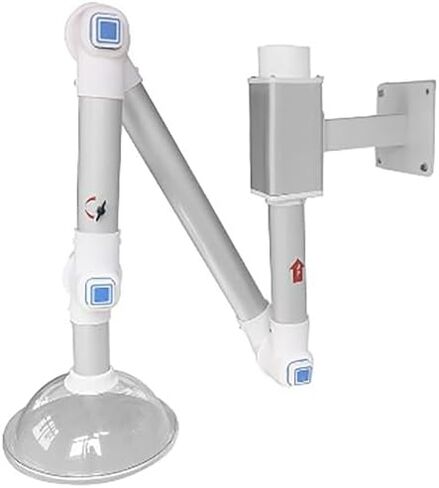 Pre-Owned Laboratory Fume Hood Exhaust Snorkel Extractor, Adjustable Aluminum Alloy Arms, Efficient Fume Extraction System for Safe Lab Environments in Saudi Arabia