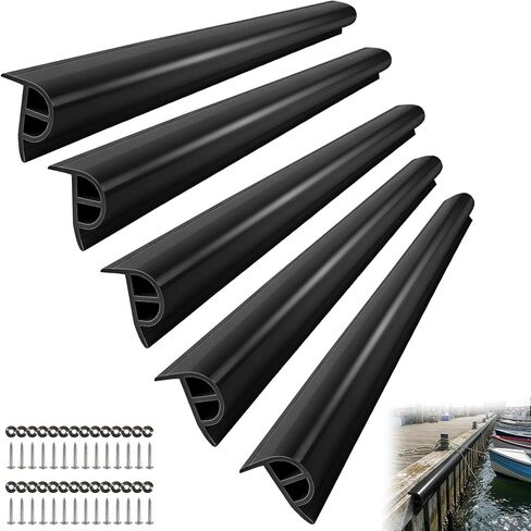 ORLANG 10ft/16.4ft/23ft Marine-Grade Dock Bumpers,PVC Dock Fenders with Stainless Steel Screws and Washers,P-Type Boat Dock Guards,Dock Post Bumpers for Docking Edges, Horizontal Decks or Piers in Kuwait