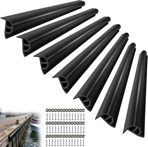 ORLANG 10ft/16.4ft/23ft Marine-Grade Dock Bumpers,PVC Dock Fenders with Stainless Steel Screws and Washers,P-Type Boat Dock Guards,Dock Post Bumpers for Docking Edges, Horizontal Decks or Piers in Kuwait