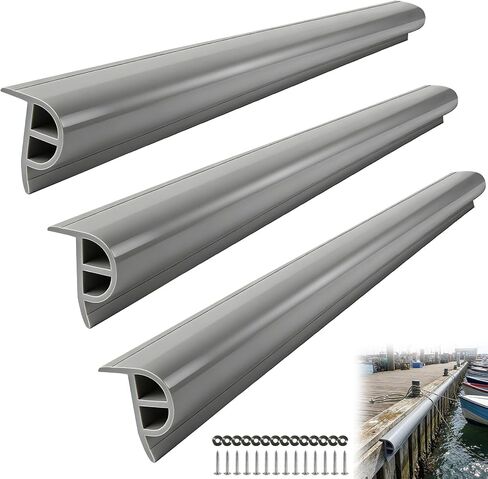 ORLANG 10ft/16.4ft/23ft Marine-Grade Dock Bumpers,PVC Dock Fenders with Stainless Steel Screws and Washers,P-Type Boat Dock Guards,Dock Post Bumpers for Docking Edges, Horizontal Decks or Piers in Kuwait