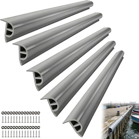 ORLANG 10ft/16.4ft/23ft Marine-Grade Dock Bumpers,PVC Dock Fenders with Stainless Steel Screws and Washers,P-Type Boat Dock Guards,Dock Post Bumpers for Docking Edges, Horizontal Decks or Piers in Kuwait