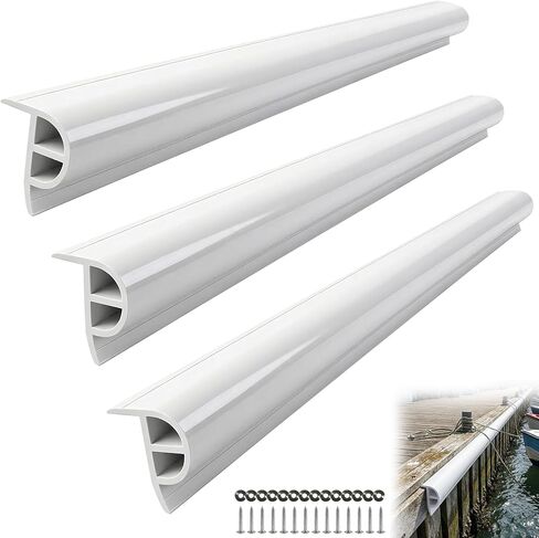 ORLANG 10ft/16.4ft/23ft Marine-Grade Dock Bumpers,PVC Dock Fenders with Stainless Steel Screws and Washers,P-Type Boat Dock Guards,Dock Post Bumpers for Docking Edges, Horizontal Decks or Piers in Kuwait