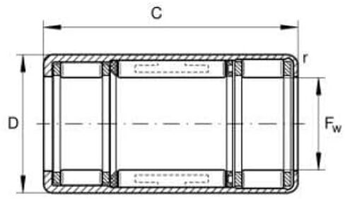 1pc HFL3030 HFL 3030 HFL303730 One Way Needle Bearing Clutch Roller Bearings Drawn Cup 30x37x30MM in Kuwait