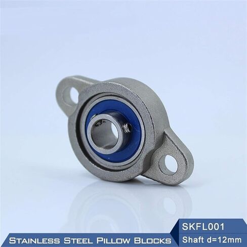 Bearing Housings SKFL001 Shaft 12mm SSKFL001 Stainless Steel Pillow Block Bearings S KFL001 12 mm Mounted in Kuwait
