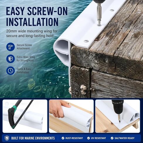 DaisyInner Dock Edging Coil 20 قدم D Dock Bumper PVC قارب الوفير الحرس لفائف الحماية البحرية للقوارب استخدام المياه العذبة والمياه المالحة in Kuwait