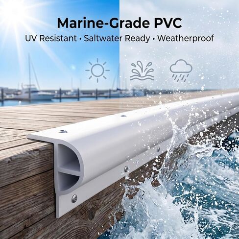 DaisyInner Dock Edging Coil 20 قدم D Dock Bumper PVC قارب الوفير الحرس لفائف الحماية البحرية للقوارب استخدام المياه العذبة والمياه المالحة in Kuwait