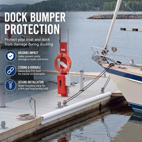 DaisyInner Dock Edging Coil 20 قدم D Dock Bumper PVC قارب الوفير الحرس لفائف الحماية البحرية للقوارب استخدام المياه العذبة والمياه المالحة in Kuwait