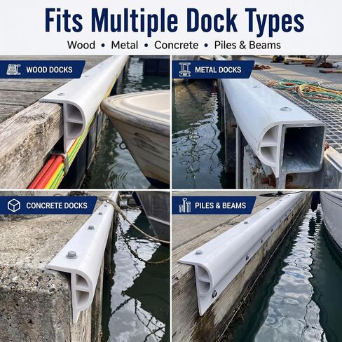 DaisyInner Dock Edging Coil 20 قدم D Dock Bumper PVC قارب الوفير الحرس لفائف الحماية البحرية للقوارب استخدام المياه العذبة والمياه المالحة in Kuwait
