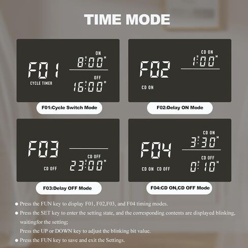 Digital Thermostat Outlet , 15A 1800W Digital Temperature Controller Plug in Heating Cooling Control Timer -40℉-210℉,for Greenhouse, Incubation, Homebrewing（Black LCD） in Kuwait