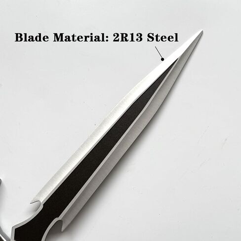 19.68 بوصة من Mehrunes' Razor Cosplay Prop 2R13 شفرة فولاذية من سبائك الزنك مع غمد ABS غير حاد، سلاح قابل للجمع للحفلات التنكرية والهالوين والعرض in Kuwait