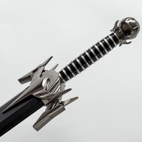 19.68 بوصة من Mehrunes' Razor Cosplay Prop 2R13 شفرة فولاذية من سبائك الزنك مع غمد ABS غير حاد، سلاح قابل للجمع للحفلات التنكرية والهالوين والعرض in Kuwait