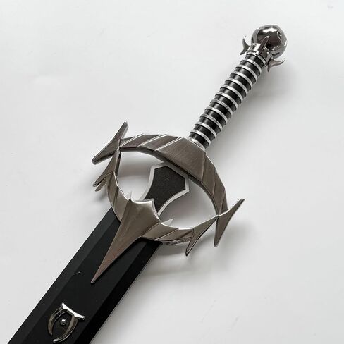 19.68 بوصة من Mehrunes' Razor Cosplay Prop 2R13 شفرة فولاذية من سبائك الزنك مع غمد ABS غير حاد، سلاح قابل للجمع للحفلات التنكرية والهالوين والعرض in Kuwait