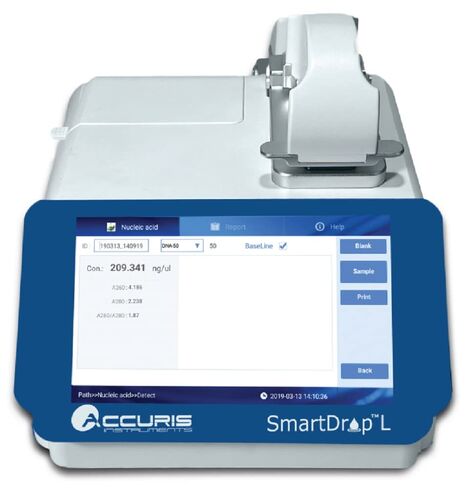 Benchmark Accuris SmartDrop L NS1000 Microvolume DNA RNA Proteins Analyses in Kuwait