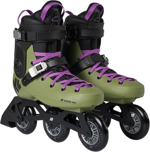 K2 Surge 100 3 عجلات تزلج بعجلات للرجال والنساء البالغين، شفرات تزلج دوارة للياقة البدنية في الشوارع الحضرية للجنسين in Kuwait