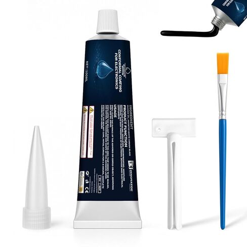 3.38 fl oz Black Conformal Coating for Electronics Silicone Sealant, Waterproof Insulating, for PCBs, LED Lights, Controllers in Kuwait