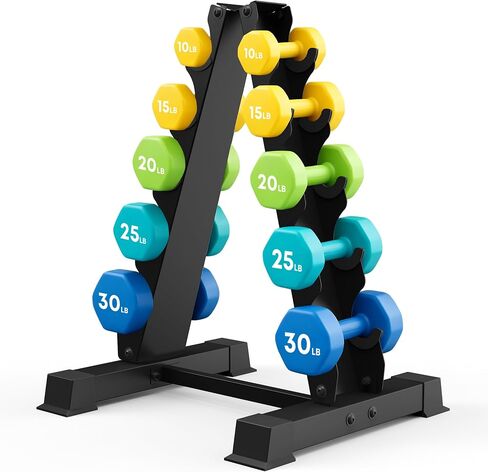Dumbbell Rack Stand, Heavy Duty A-Frame Dumbbell Storage Rack, 5 tier Steel Dumbbell Holder for Home Gym Space Saver 200 LBS Capacity in Kuwait