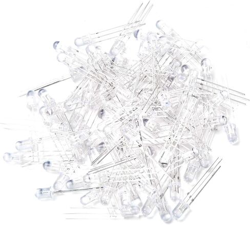 CHANZON 100 جهاز كمبيوتر شخصى 5mm الأحمر والأزرق LED أضواء الصمام الثنائي الكاثود المشترك (واضح جولة شفافة ثنائي اللون) مصابيح الإضاءة الساطعة مكونات الالكترونيات مؤشر الثنائيات الباعثة للضوء in Kuwait