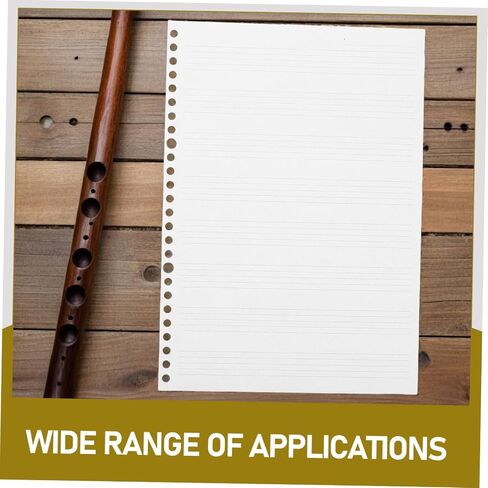 BESTonZON 2 Books Manuscript Refill Paper: 10x7 Lined Music Notebook Sheets - Blank Staff Paper Loose-leaf for Musicians Students Staff in Kuwait