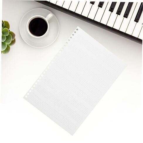 BESTonZON 2 Books Manuscript Refill Paper: 10x7 Lined Music Notebook Sheets - Blank Staff Paper Loose-leaf for Musicians Students Staff in Kuwait