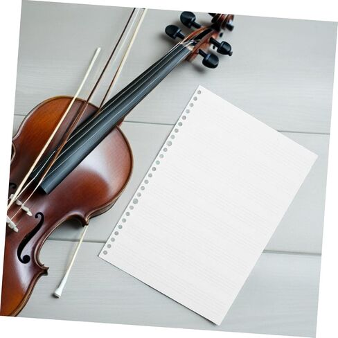BESTonZON 2 Books Manuscript Refill Paper: 10x7 Lined Music Notebook Sheets - Blank Staff Paper Loose-leaf for Musicians Students Staff in Kuwait
