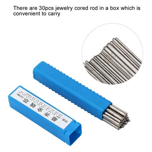 30 Pcs 3.94 Inch Steel Wire Metal Solid Cored Rods Professional Tool Kit with Storage Box for Jewelry Making and Necklace Crafting in Saudi Arabia