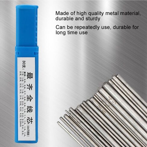30 Pcs 3.94 Inch Steel Wire Metal Solid Cored Rods Professional Tool Kit with Storage Box for Jewelry Making and Necklace Crafting in Saudi Arabia