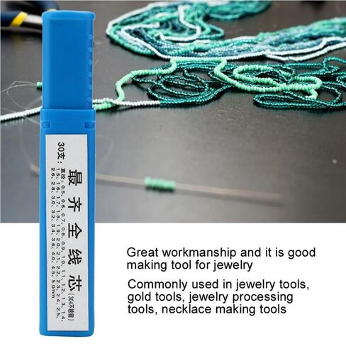 30 Pcs 3.94 Inch Steel Wire Metal Solid Cored Rods Professional Tool Kit with Storage Box for Jewelry Making and Necklace Crafting in Saudi Arabia