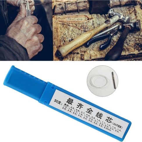 30 Pcs 3.94 Inch Steel Wire Metal Solid Cored Rods Professional Tool Kit with Storage Box for Jewelry Making and Necklace Crafting in Saudi Arabia