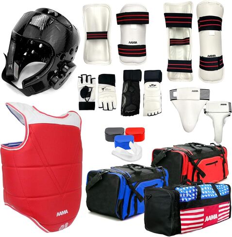 AAMA Complete Taekwondo Sparring Protective Gear Equipment Set - Customizable in Kuwait