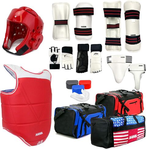AAMA Complete Taekwondo Sparring Protective Gear Equipment Set - Customizable in Kuwait