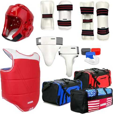 AAMA Complete Taekwondo Sparring Protective Gear Equipment Set - Customizable in Kuwait