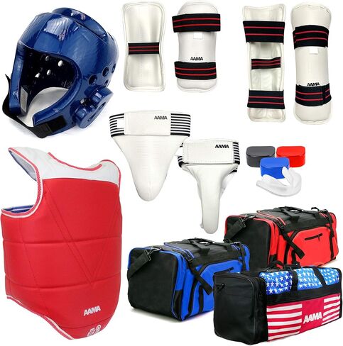 AAMA Complete Taekwondo Sparring Protective Gear Equipment Set - Customizable in Kuwait