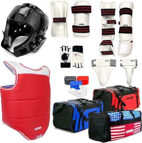 AAMA Complete Taekwondo Sparring Protective Gear Equipment Set - Customizable in Kuwait
