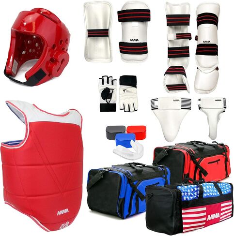 AAMA Complete Taekwondo Sparring Protective Gear Equipment Set - Customizable in Kuwait