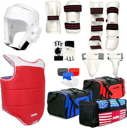 AAMA Complete Taekwondo Sparring Protective Gear Equipment Set - Customizable in Kuwait
