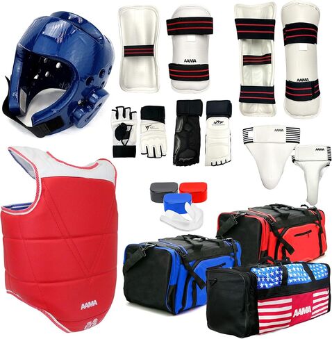 AAMA Complete Taekwondo Sparring Protective Gear Equipment Set - Customizable in Kuwait