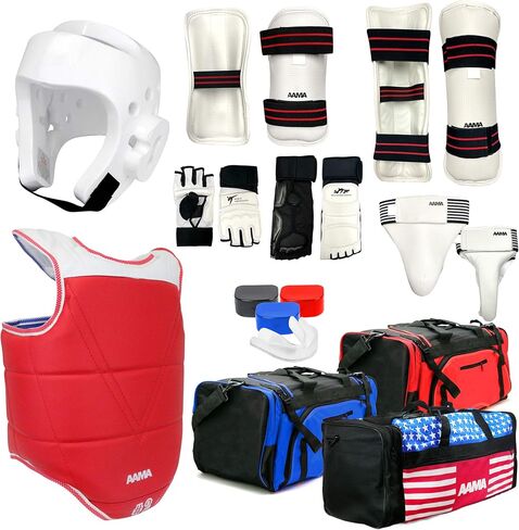 AAMA Complete Taekwondo Sparring Protective Gear Equipment Set - Customizable in Kuwait