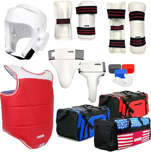 AAMA Complete Taekwondo Sparring Protective Gear Equipment Set - Customizable in Kuwait