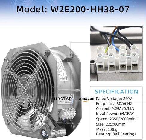 Original New Fan W2E200-HH38-07 230V 80W cabinets Cooling Fans in Kuwait