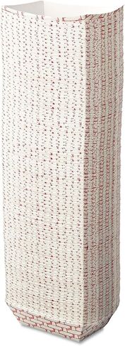 Boardwalk BWK30LAG025 2.69 in. x 1.05 in. x 4 in. 0.25 lbs. Capacity Paper Food Baskets - Red/White (1000/Carton) in Kuwait