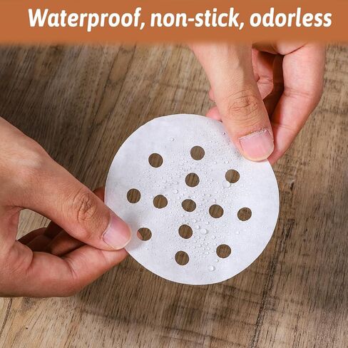500 PCS Small Bamboo Steamer Liners, Dumpling Steam Paper, Round Anti-Stick Steamer Paper, Disposable Food-Grade Non-stick Layer for Dumplings, Buns, Dim Sum(3.5 Inch White) in Kuwait