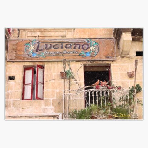 Luciano's Pizza Rustic Italian Restaurant Sign Painting Art Waterproof Weatherproof UV Resistant Durable 5 Inch 2 Pack Reusable Magnet in Kuwait